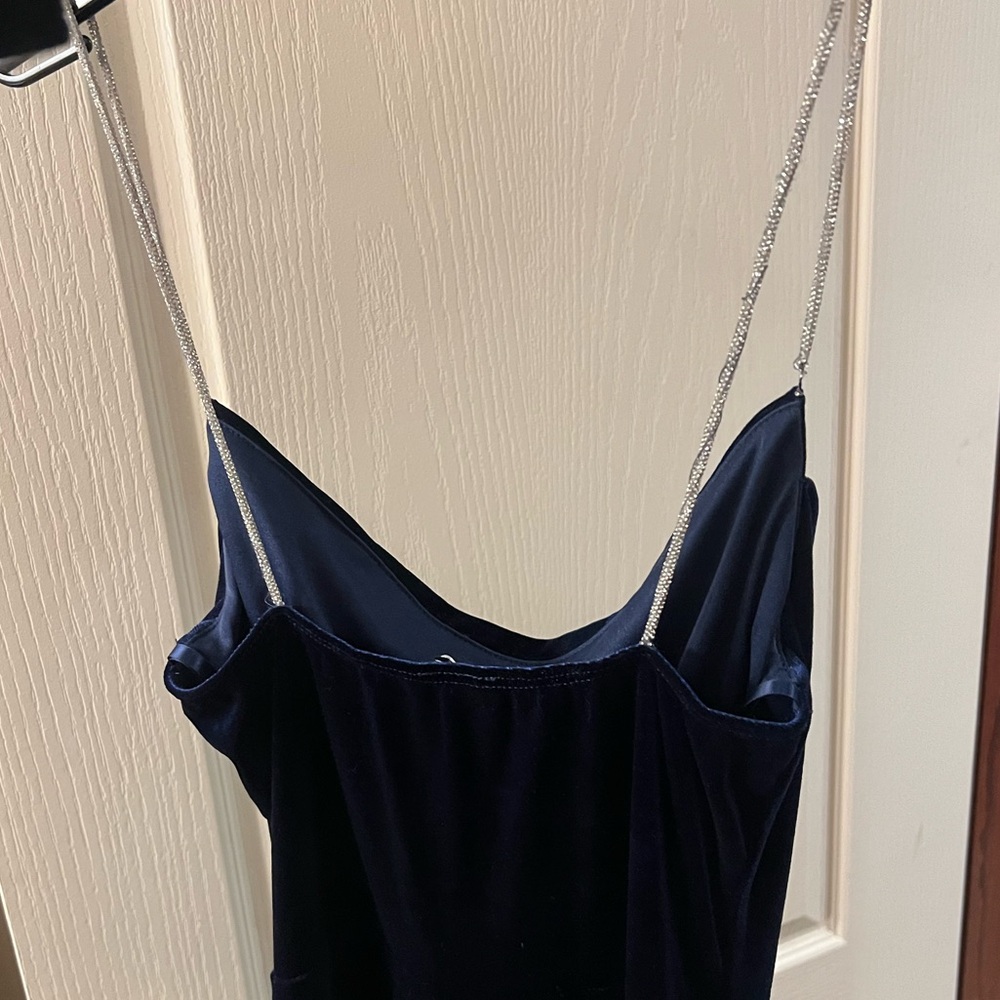Windsor Navy Velvet Dress - Picture 4 of 5